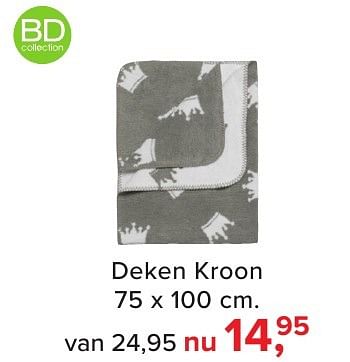 Aanbiedingen Bd collection deken kroon - BD Collection - Geldig van 04/12/2016 tot 31/12/2016 bij Baby-Dump