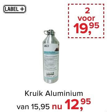 Aanbiedingen Kruik aluminium - Label+ - Geldig van 04/12/2016 tot 31/12/2016 bij Baby-Dump