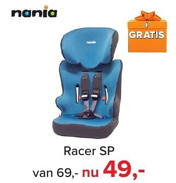 Aanbiedingen Racer sp - Nania - Geldig van 04/12/2016 tot 31/12/2016 bij Baby-Dump