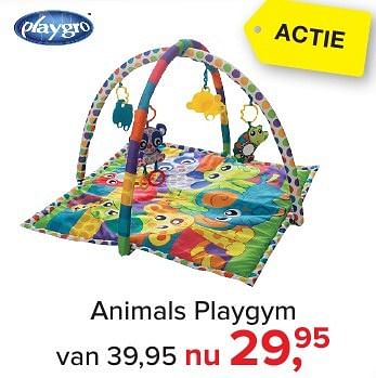 Aanbiedingen Animals playgym - Playgro - Geldig van 04/12/2016 tot 31/12/2016 bij Baby-Dump