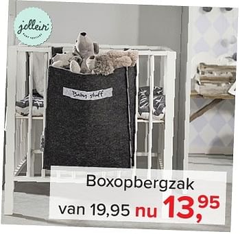 Aanbiedingen Boxopbergzak - Jollein - Geldig van 04/12/2016 tot 31/12/2016 bij Baby-Dump