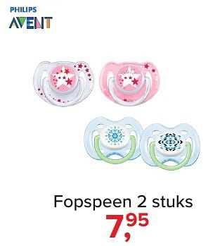 Aanbiedingen Fopspeen 2 stuks - Avent - Geldig van 04/12/2016 tot 31/12/2016 bij Baby-Dump