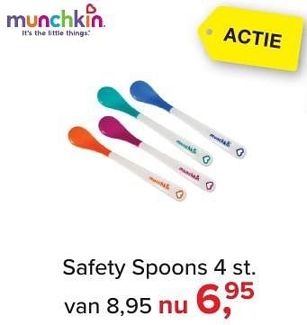 Aanbiedingen Safety spoons 4 st - Munchkin - Geldig van 04/12/2016 tot 31/12/2016 bij Baby-Dump