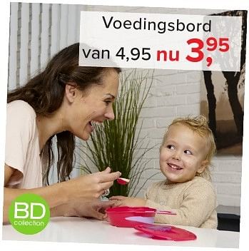 Aanbiedingen Voedingsbord - BD Collection - Geldig van 04/12/2016 tot 31/12/2016 bij Baby-Dump