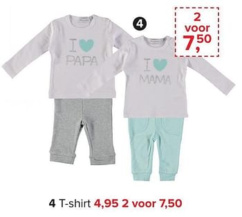 Aanbiedingen T-shirt - Huismerk - Baby-Dump - Geldig van 04/12/2016 tot 31/12/2016 bij Baby-Dump