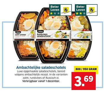 Aanbiedingen Ambachtelijke saladeschotels - Delicieux - Geldig van 13/12/2016 tot 31/12/2016 bij Lidl