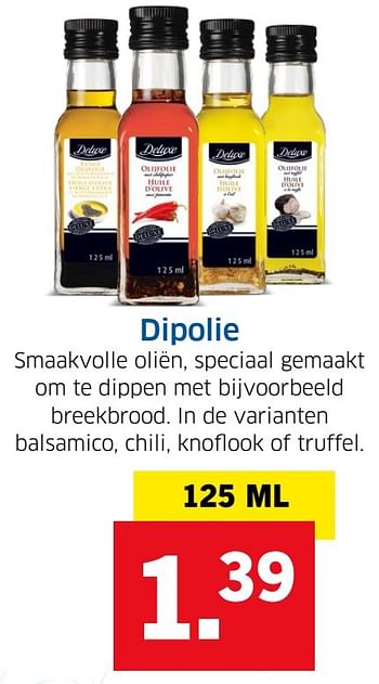 Aanbiedingen Dipolie - Deluxe - Geldig van 13/12/2016 tot 31/12/2016 bij Lidl