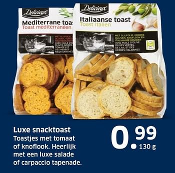 Aanbiedingen Luxe snacktoast - Delicieux - Geldig van 13/12/2016 tot 31/12/2016 bij Lidl