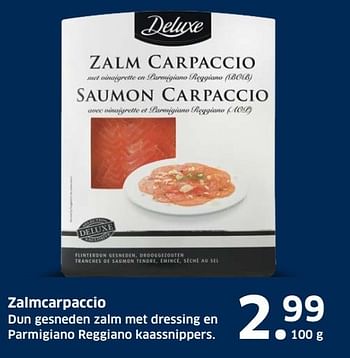 Aanbiedingen Zalmcarpaccio - Deluxe - Geldig van 13/12/2016 tot 31/12/2016 bij Lidl