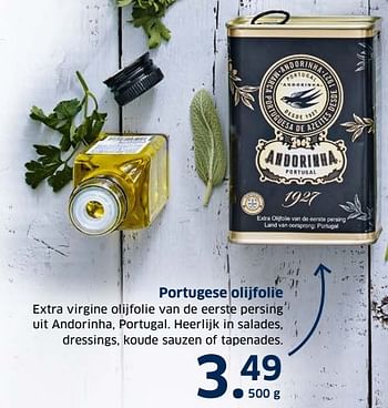 Aanbiedingen Portugese olijfolie - Andorinna - Geldig van 13/12/2016 tot 31/12/2016 bij Lidl