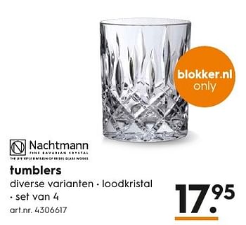 Aanbiedingen Nachtmann tumbler - Nachtmann - Geldig van 17/12/2016 tot 31/12/2016 bij Blokker