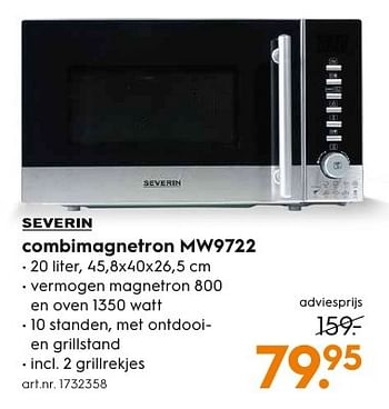 Aanbiedingen Severin combimagnetron mw9722 - Severin - Geldig van 17/12/2016 tot 31/12/2016 bij Blokker