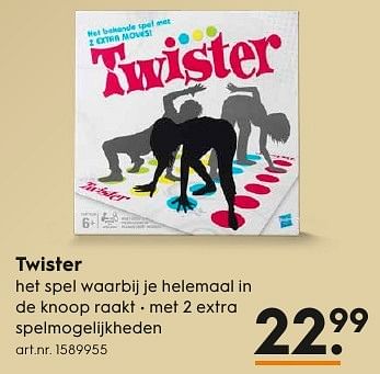 Aanbiedingen Twister - Hasbro - Geldig van 17/12/2016 tot 31/12/2016 bij Blokker