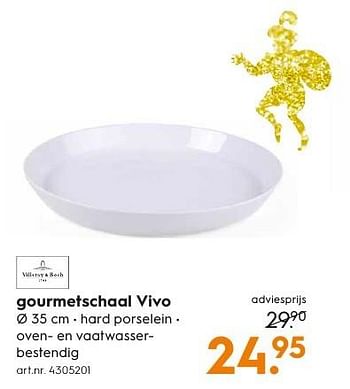 Aanbiedingen Gourmetschaal vivo - Villeroy &amp; boch - Geldig van 17/12/2016 tot 31/12/2016 bij Blokker