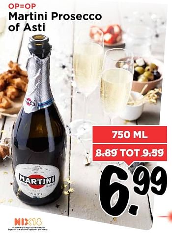 Aanbiedingen Martini prosecco of asti - Martini - Geldig van 25/12/2016 tot 31/12/2016 bij Vomar