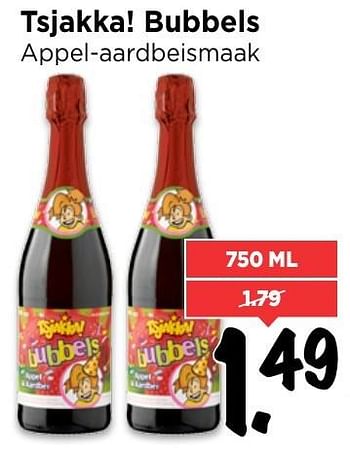 Aanbiedingen Tsjakka! bubbels appel-aardbeismaak - Tsjakka - Geldig van 25/12/2016 tot 31/12/2016 bij Vomar