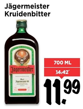 Aanbiedingen Jägermeister kruidenbitter - Jagermeister - Geldig van 25/12/2016 tot 31/12/2016 bij Vomar