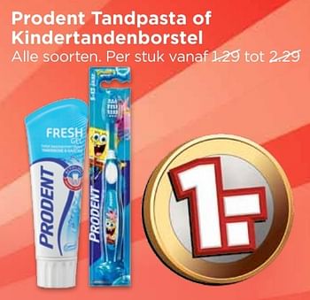 Aanbiedingen Prodent tandpasta of kindertandenborstel - Prodent - Geldig van 25/12/2016 tot 31/12/2016 bij Vomar