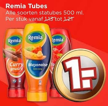 Aanbiedingen Remia tubes - Remia - Geldig van 25/12/2016 tot 31/12/2016 bij Vomar