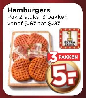 Aanbiedingen Hamburgers - Huismerk Vomar - Geldig van 25/12/2016 tot 31/12/2016 bij Vomar