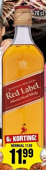 Aanbiedingen Red label - Johnnie Walker - Geldig van 25/12/2016 tot 31/12/2016 bij Dirk III