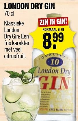 Aanbiedingen London dry gin - London Dry - Geldig van 25/12/2016 tot 31/12/2016 bij Dirk III