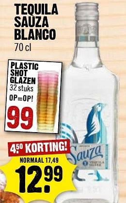 Aanbiedingen Tequila sauza blanco - Sauza - Geldig van 25/12/2016 tot 31/12/2016 bij Dirk III