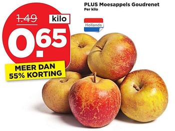 Aanbiedingen Plus moesappels goudrenet - Huismerk - Plus - Geldig van 25/12/2016 tot 31/12/2016 bij Plus