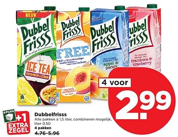 Aanbiedingen Dubbelfrisss - Dubbelfrisss - Geldig van 25/12/2016 tot 31/12/2016 bij Plus