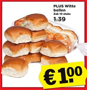 Aanbiedingen Plus witte bollen - Huismerk - Plus - Geldig van 25/12/2016 tot 31/12/2016 bij Plus