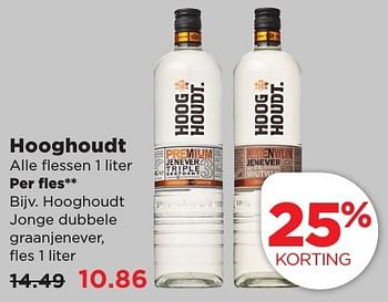 Aanbiedingen Hooghoudt jonge dubbele graanjenever - Hooghoudt - Geldig van 25/12/2016 tot 31/12/2016 bij Plus