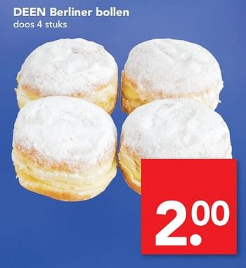 Aanbiedingen Deen berliner bollen - Huismerk deen supermarkt - Geldig van 26/12/2016 tot 31/12/2016 bij Deen Supermarkten