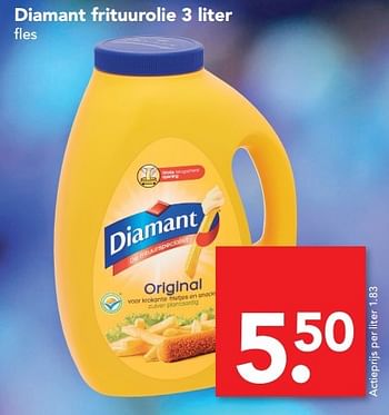 Aanbiedingen Diamant frituurolie - Diamant - Geldig van 26/12/2016 tot 31/12/2016 bij Deen Supermarkten