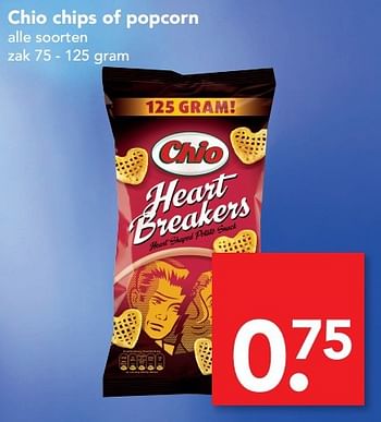 Aanbiedingen Chio chips of popcorn - Chio - Geldig van 26/12/2016 tot 31/12/2016 bij Deen Supermarkten