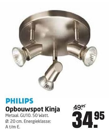 Aanbiedingen Philips opbouwspot kinja - Philips - Geldig van 19/12/2016 tot 31/12/2016 bij Formido