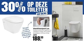 Aanbiedingen Wandclosetpack lux - Huismerk - Formido - Geldig van 19/12/2016 tot 31/12/2016 bij Formido