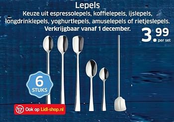 Aanbiedingen Lepels - Huismerk - Lidl - Geldig van 13/12/2016 tot 31/12/2016 bij Lidl