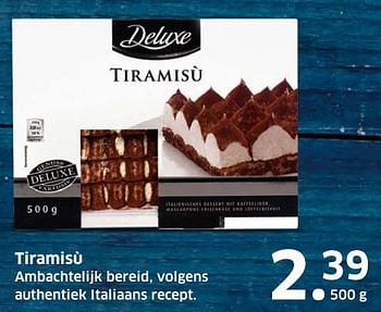 Aanbiedingen Tiramisù - Deluxe - Geldig van 13/12/2016 tot 31/12/2016 bij Lidl