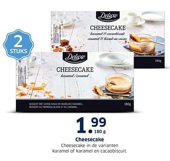 Aanbiedingen Cheesecake - Deluxe - Geldig van 13/12/2016 tot 31/12/2016 bij Lidl