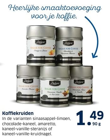 Aanbiedingen Koffiekruiden - Deluxe - Geldig van 13/12/2016 tot 31/12/2016 bij Lidl