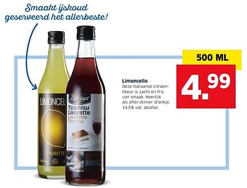 Aanbiedingen Limoncello - Huismerk - Lidl - Geldig van 13/12/2016 tot 31/12/2016 bij Lidl