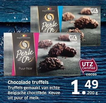 Aanbiedingen Chocolade truffels - Perle d'or - Geldig van 13/12/2016 tot 31/12/2016 bij Lidl