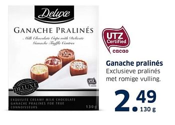 Aanbiedingen Ganache pralinés - Deluxe - Geldig van 13/12/2016 tot 31/12/2016 bij Lidl