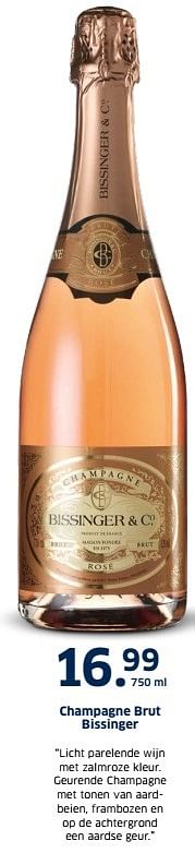 Aanbiedingen Champagne brut bissinger - Champagne - Geldig van 13/12/2016 tot 31/12/2016 bij Lidl