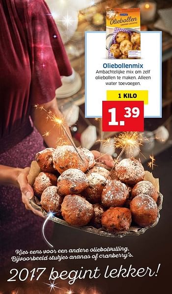 Aanbiedingen Oliebollenmix - Huismerk - Lidl - Geldig van 13/12/2016 tot 31/12/2016 bij Lidl