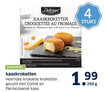 Aanbiedingen Kaaskroketten - Delicieux - Geldig van 13/12/2016 tot 31/12/2016 bij Lidl