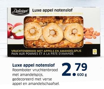 Aanbiedingen Luxe appel notenslof - Delicieux - Geldig van 13/12/2016 tot 31/12/2016 bij Lidl