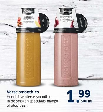 Aanbiedingen Verse smoothies - Delicieux - Geldig van 13/12/2016 tot 31/12/2016 bij Lidl