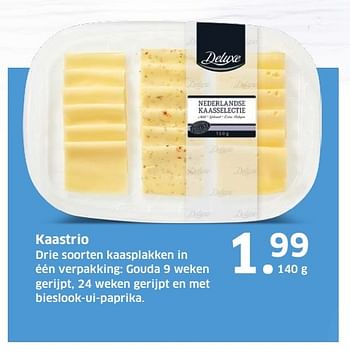 Aanbiedingen Kaastrio - Delicieux - Geldig van 13/12/2016 tot 31/12/2016 bij Lidl