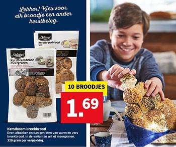 Aanbiedingen Kerstboom breekbrood - Delicieux - Geldig van 13/12/2016 tot 31/12/2016 bij Lidl